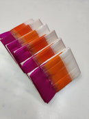 Half White Kanchipuram Silk Saree With Double Colour Contrast Border