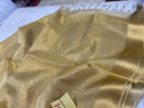 Golden Embossed Pattern Tissue Tussar Silk Saree