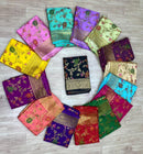 Satin Crepe Meenakari Weaving Sarees