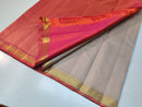 Half White Designer Kanchipuram Silk Saree