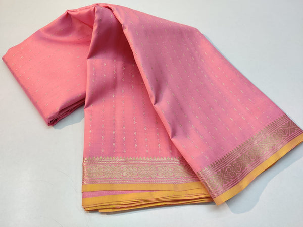 Baby Pink Designer Kanchipuram Silk Saree