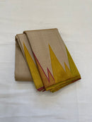Half White Korvai Temple Border Kanchipuram Silk Saree