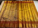Celebrity Style - Actress Sridevi Inspired Exclusive Premium Quality Pure Zari Bridal Golden Kanchipuram Silk Saree
