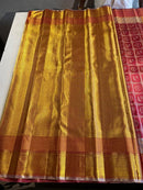 Celebrity Style - Actress Sridevi Inspired Exclusive Premium Quality Pure Zari Bridal Golden Kanchipuram Silk Saree