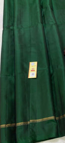 Green Plain Soft Silk Saree