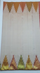 Half White Korvai Temple Border Pure Kanchipuram Silk Saree