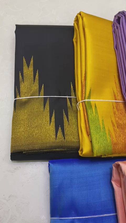 Catalogue - Temple Border Kanchipuram Handloom Silk Sarees