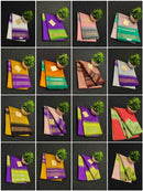 Catalogue - Pure Raw Silk Saree with Temple Vidharbha (Karvati Kinar) Border